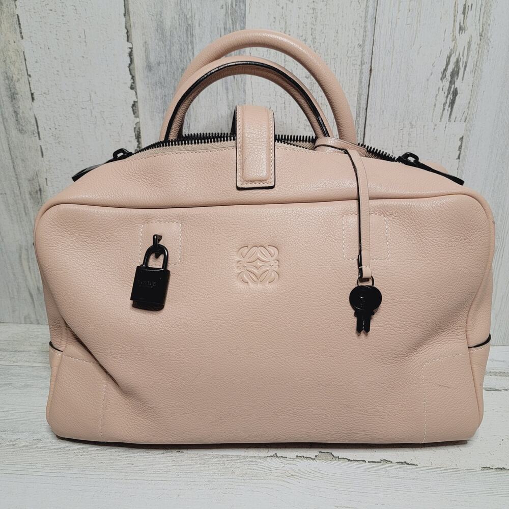 Loewe Blush Pink Leather Top-Handle Shoulder Bag